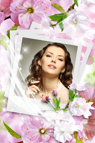 Photo frames - Apple trees in bloom